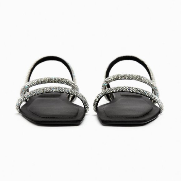 ZARA RHINESTONE SANDALS - Picture 4 of 8